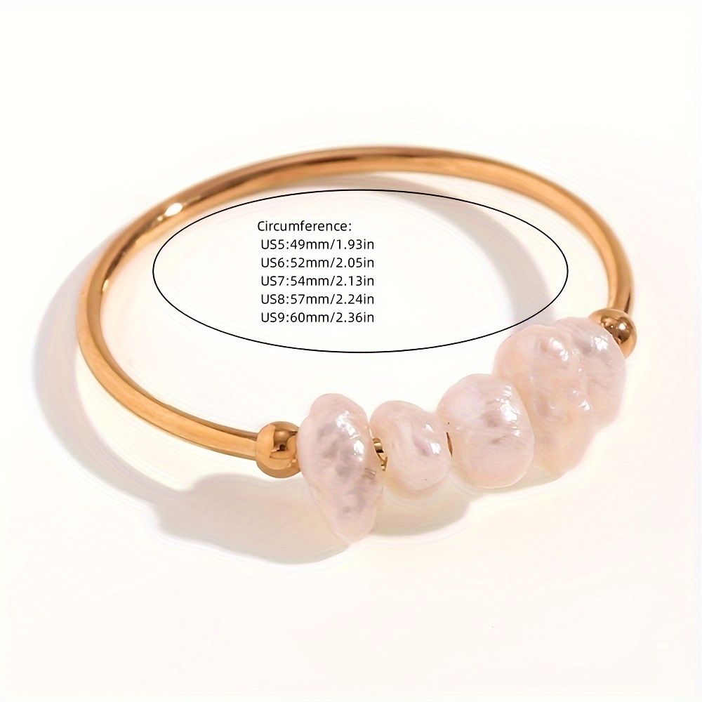 Boho Style 14K Gold Plated Pearl Ring for Everyday Wear